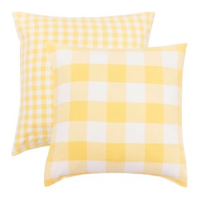 Della+Check+Reversible+European+Pillowcase+by+Habitat