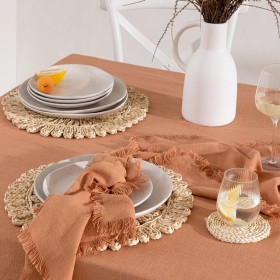 Ashra+Fringed+Rust+Table+Linen+Range+by+M.U.S.E.