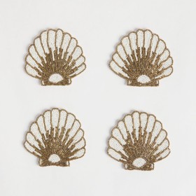 Shell+Beaded+Coaster+4pk+by+Habitat