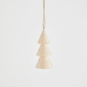 Christmas+Wooden+Natural+Tree+Hanging+Decoration+by+Habitat