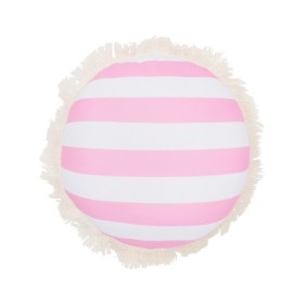 Marlowe-Stripe-Bright-Pink-White-Beach-Pillow-by-Pillow-Talk on sale