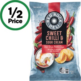 Red-Rock-Deli-Potato-Chips-150-165g on sale