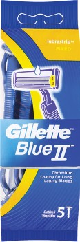 Gillette+Blue+II+Razor+Sensitive+5+Pack