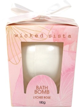 Wicked+Sista+Bath+Bomb+Lychee+Rose+180g