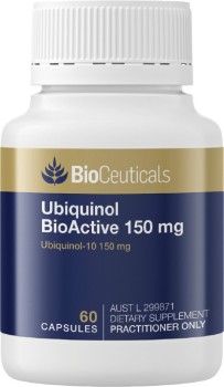 Bioceuticals+Ubiquinol+BioActive+150mg+60+Capsules%2A