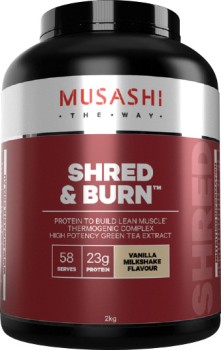 Musashi+Shred+%26amp%3B+Burn+Vanilla+Milkshake+Flavour+2kg%2A