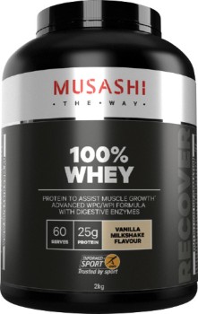 Musashi-100-Whey-Vanilla-Milkshake-Flavour-2kg on sale