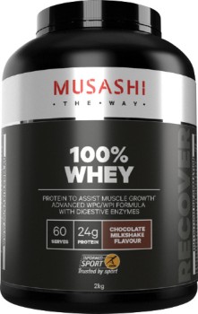 Musashi+100%25+Whey+Chocolate+Milkshake+Flavour+2kg%2A