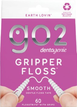 GO2+Dentagenie+Gripper+Smooth+Flosstrips+60+Pack