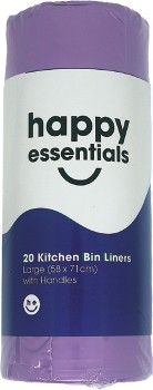 Happy-Essentials-Bin-Liners-Large-20-Pack on sale