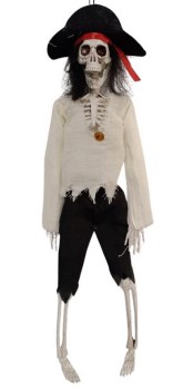 NEW-Pirate-Skeleton-Matt-Hanging-40cm-Ea on sale