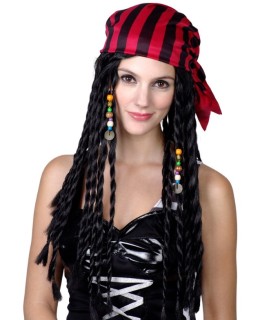 Wig+Pirate+Girl+with+Beads+%26amp%3B+Headband+Ea