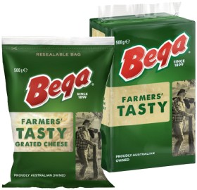 Bega-Farmers-Tasty-Cheese-Block-or-Grated-Cheese-500g-Selected-Varieties on sale