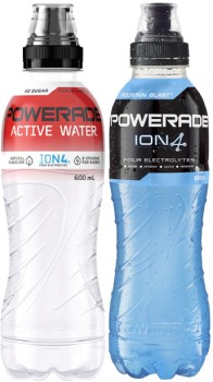 Powerade+Sports+Drink+or+Active+Water+600mL