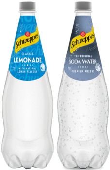 Schweppes+Mixers%2C+Soft+Drink+or+Mineral+Water+1.1+Litre