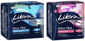 Libra+Ultra+Thin+Pads+with+Wings+Regular+14+Pack+or+Super+12+Pack