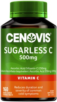 Cenovis+Sugarless+C+500mg+Tablets+160+Pack%5E