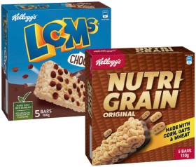 Kelloggs-NutriGrain-or-LCMs-Bars-5-Pack-Selected-Varieties on sale