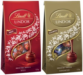 Lindt-Lindor-Chocolate-Bag-123125g-Selected-Varieties on sale