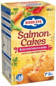 Birds-Eye-Salmon-Cakes-with-Vegetables-Herb-480g on sale