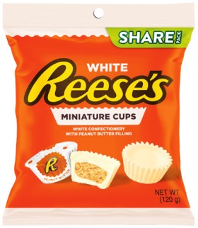 Reeses-Peanut-Butter-Cups-120150g-or-Hersheys-Choco-Balls-120g-Selected-Varieties on sale