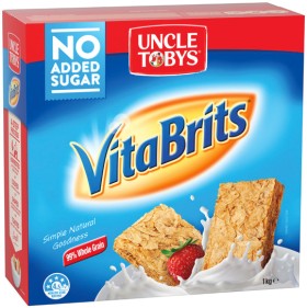 Uncle-Tobys-VitaBrits-1kg-or-Weeties-510g on sale