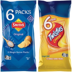 Smiths-Twisties-Doritos-Sunbites-Grain-Waves-PopCorners-Cheetos-or-Parkers-Multipack-56-Pack-Selected-Varieties on sale