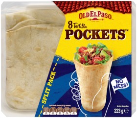 Old-El-Paso-Tortilla-Pockets-223g on sale