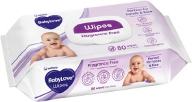 BabyLove+Fragrance+Free+Baby+Wipes+80+Pack