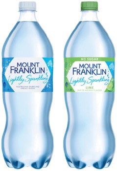 Mount+Franklin+Lightly+Sparkling+Water+1.25+Litre+Selected+Varieties