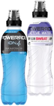 Powerade+or+Powerade+Active+Water+600mL+Selected+Varieties