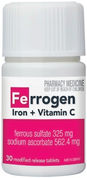 Ferrogen-Iron-Vitamin-C-30-Tablets on sale