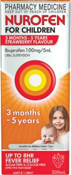 Nurofen+For+Children+3+Months+-+5+Years+Strawberry+Flavour+200mL