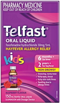 Telfast+Hayfever+Allergy+Relief+Kids+Raspberry+Flavour+150mL