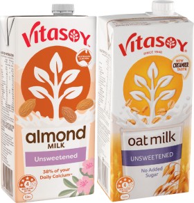 Vitasoy-Unsweetened-Long-Life-Oat-or-Almond-Milk-1-Litre on sale