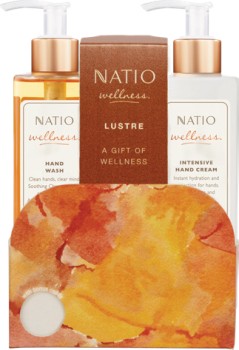 Natio+Lustre+Hand+Wash+260mL%2C+Intensive+Hand+Cream+260mL+with+Bamboo+Fibre+Caddy