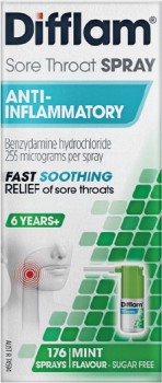 Difflam-Sore-Throat-Spray-Mint-Flavour-176-Sprays on sale