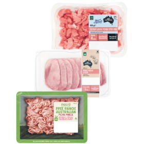 Macro+Free+Range+Pork+Mince+500g%2C+Pork+Scotch+Fillet+300g%2C+Pork+Medallion+250g%2C+Pork+Sizzle+Steak+500g+or+Pork+Stir+Fry+Heart+Smart+400g