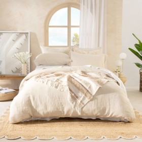 Washed+Linen+Stone+Quilt+Cover+Set+by+M.U.S.E.