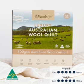 Luxury+500gsm+Australian+Wool+Quilt+by+Woolstar