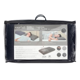 Bamboo+Charcoal+Memory+Foam+Pillow+by+Habitat