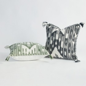 Ikat+Rope+Trim+Square+Cushion+by+M.U.S.E.