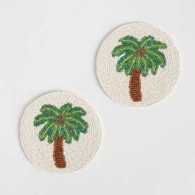 Palm+Beaded+Coaster+2pk+by+Habitat