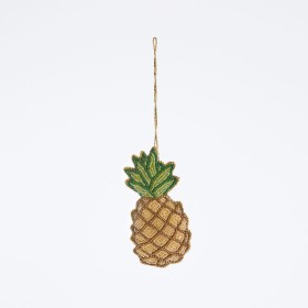 Beaded-Pineapple-Christmas-Hanging-Decoration-by-Habitat on sale