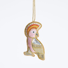 Fiesta-Pink-Cockatoo-Christmas-Hanging-Decoration-by-Habitat on sale