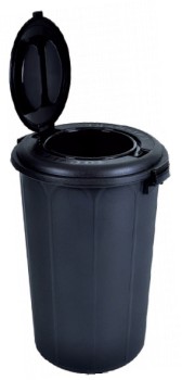 130-Litre-Outdoor-Bin-Black-with-Double-Lid on sale