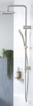 Caroma-Brushed-Nickel-Luna-Multifunction-Rail-Shower-with-Overhead on sale