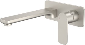 Caroma+Brushed+Nickel+Luna+Wall+Basin+Mixer%2A