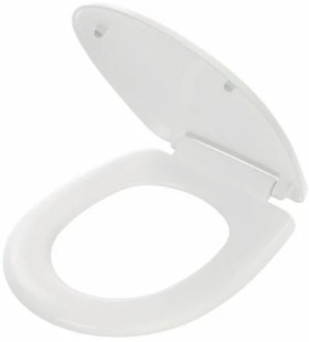 Caroma+White+Profile+Soft+Close+Seat+Plastic+Hinge