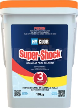 Hy-Clor+10kg+%26lsquo%3BSuper+Shock%26rsquo%3B+Granular+Pool+Chlorine